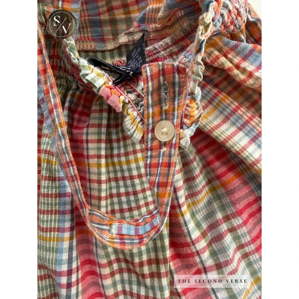 Ralph Lauren Baby Girls Multi Plaid Sundress Coattgecore Bloomers Set 6-12M